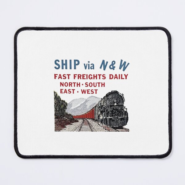 Item preview, Vintage Norfolk and Western Railway - Ship Via The Norfolk Western designed and sold by QuayTradingCo.