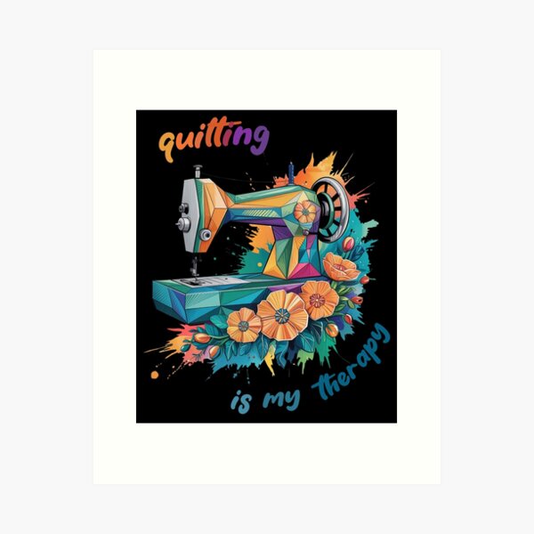 Aperçu de l'œuvre Le quilting est ma thérapie créée et vendue par EwaVerse.