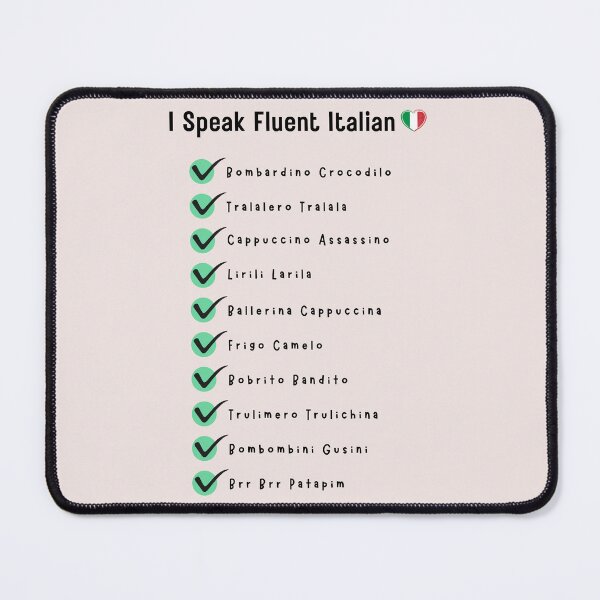 Item preview, i speak fluent italian brainrot designed and sold by digilabs.