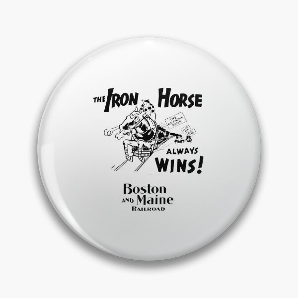 Item preview, Vintage Boston and Maine Railroad - The Iron Horse Always Wins designed and sold by QuayTradingCo.