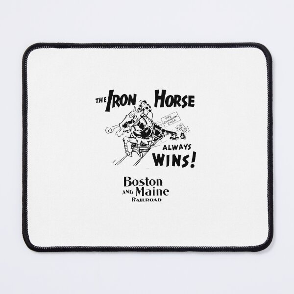 Item preview, Vintage Boston and Maine Railroad - The Iron Horse Always Wins designed and sold by QuayTradingCo.