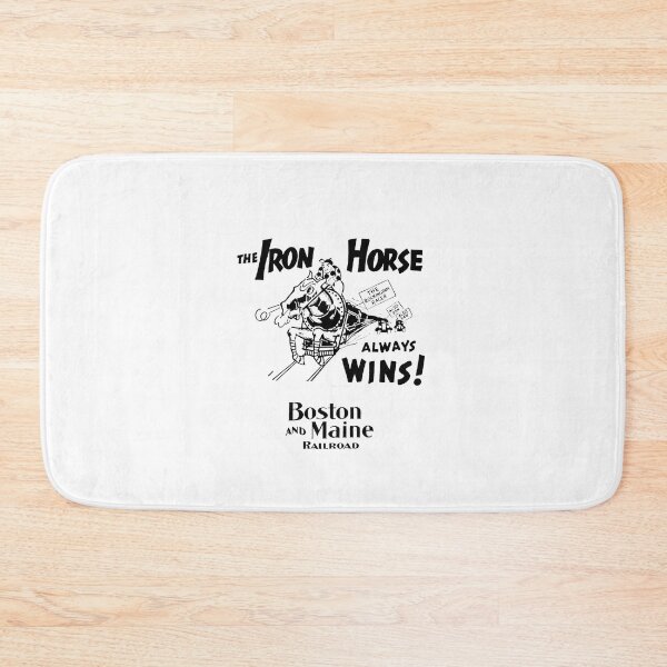 Item preview, Vintage Boston and Maine Railroad - The Iron Horse Always Wins designed and sold by QuayTradingCo.
