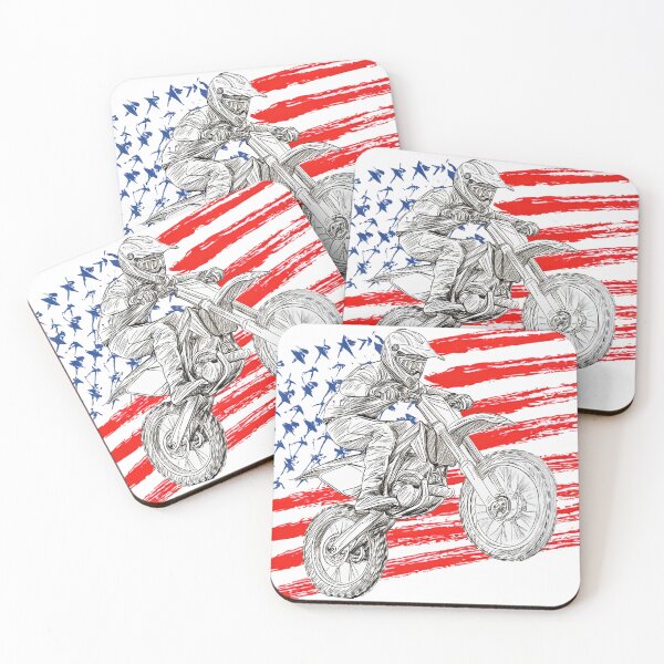 Item preview, Dirt Bike USA Patriotic United States Supercross designed and sold by WheeledLyfe.