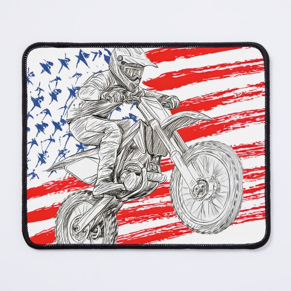 Item preview, Dirt Bike USA Patriotic United States Supercross designed and sold by WheeledLyfe.