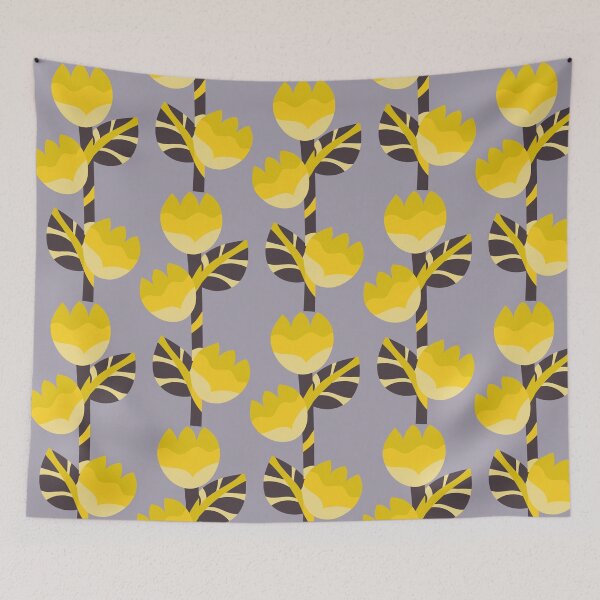 Item preview, Yellow tulip with black stem designed and sold by n-like-design.