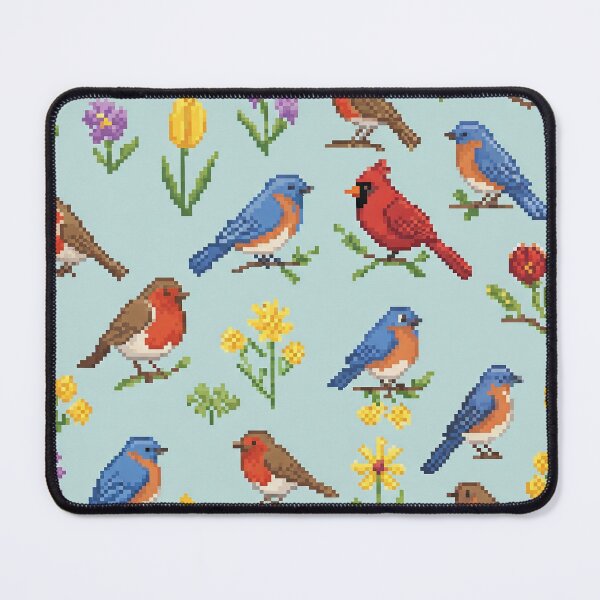 Item preview, Pixel Birds and Flowers designed and sold by StitchNRebl.