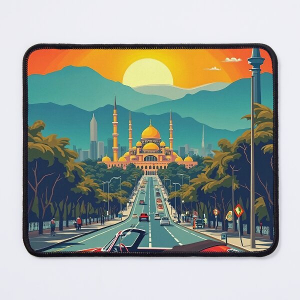 Item preview, Vibrant Islamabad Retro Pop Art | Digital Art of Capital City | Iconic Landmarks | Colorful Pakistani Artwork | Urban Islamabad Design designed and sold by PaintedPixels01.