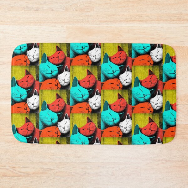 Item preview, Happy Colorful Cats Get Cozy designed and sold by ADHDigitalDesign.