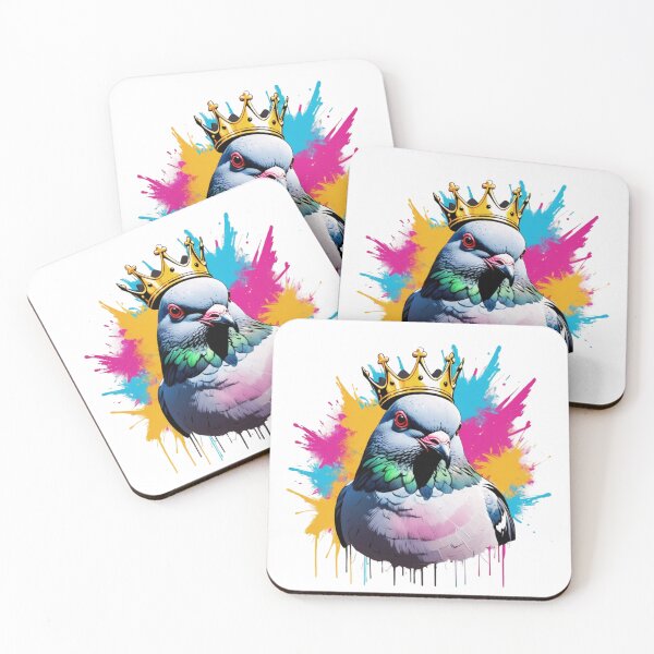 Item preview, Watercolor Pigeon Wearing A Crown designed and sold by ChaosReigns91.