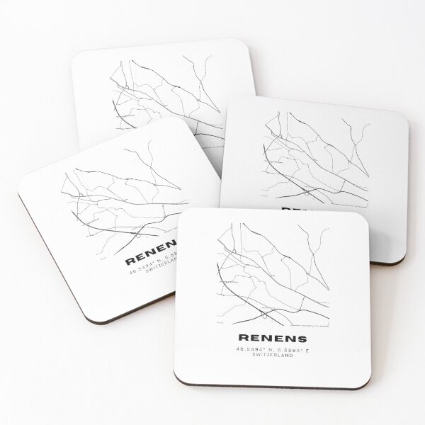 Item preview, Renens Switzerland Minimalist Black & White Map Print designed and sold by RM-Journey.