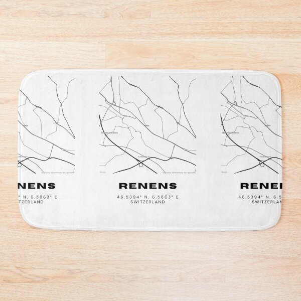 Item preview, Renens Switzerland Minimalist Black & White Map Print designed and sold by RM-Journey.