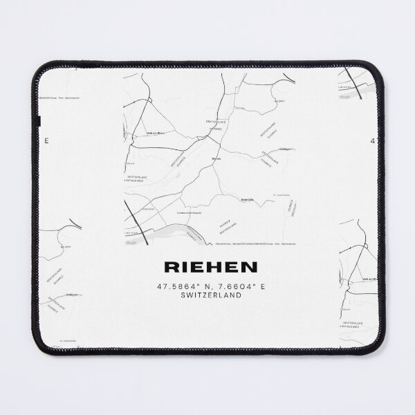 Item preview, Riehen Switzerland Minimalist Black & White Map Print designed and sold by RM-Journey.