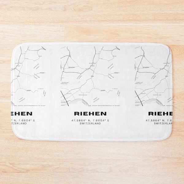 Item preview, Riehen Switzerland Minimalist Black & White Map Print designed and sold by RM-Journey.