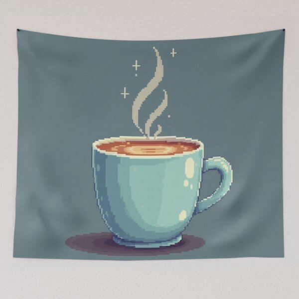 Item preview, Pixelated Coffee Cup designed and sold by ArtemisDesignAI.