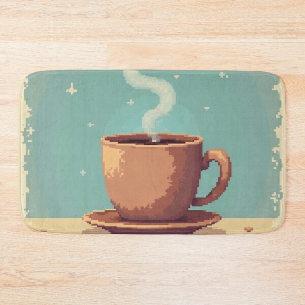 Item preview, Steaming Coffee Pixel Art designed and sold by ArtemisDesignAI.
