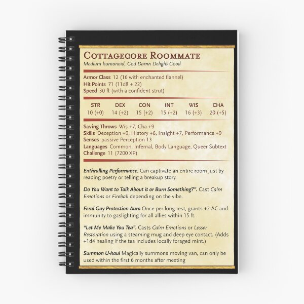 Item preview, Cottagecore Roommate Stats designed and sold by DesignsbyDugar.