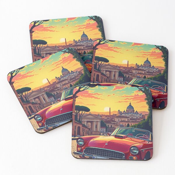 Item preview, Retro Europe Travel Poster | Digital Pop Art Print | Vintage European Landmarks | Bold Colorful Wall Art | Nostalgic Cityscape Illustration designed and sold by PaintedPixels01.