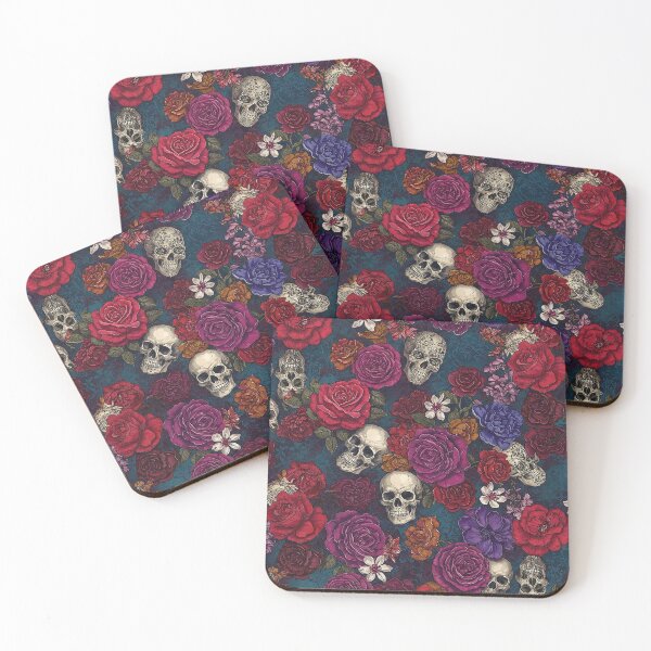 Item preview, Skulls and Flowers designed and sold by StitchNRebl.