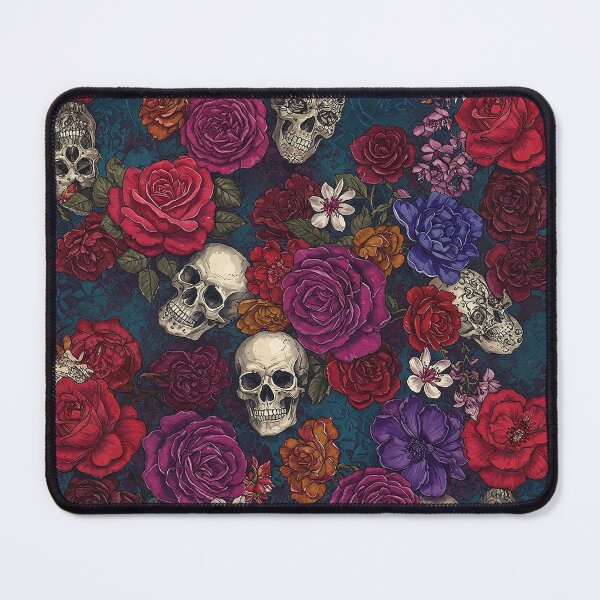 Item preview, Skulls and Flowers designed and sold by StitchNRebl.