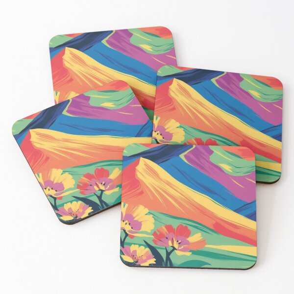 Item preview, Majestic Abstract Peaks – Sunrises and Hiking designed and sold by Forest Aura Vibes.