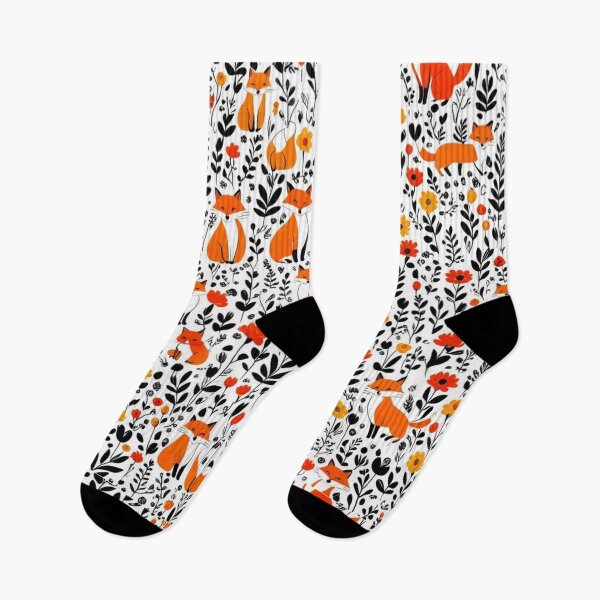 Item preview, Foxes and Floral Pattern Design designed and sold by ArtDesignTp.