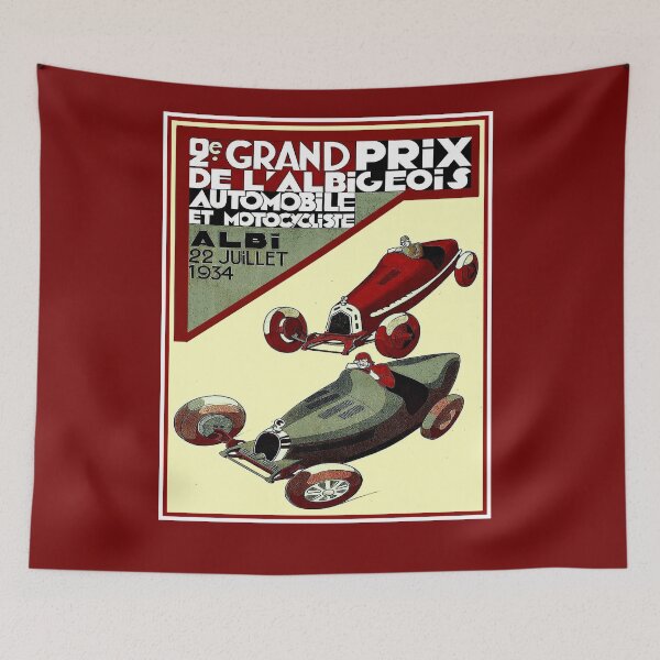 Item preview, L' Albigeois Vintage 1934 Grand Prix Automobile Racing Advertising Print designed and sold by posterbobs.
