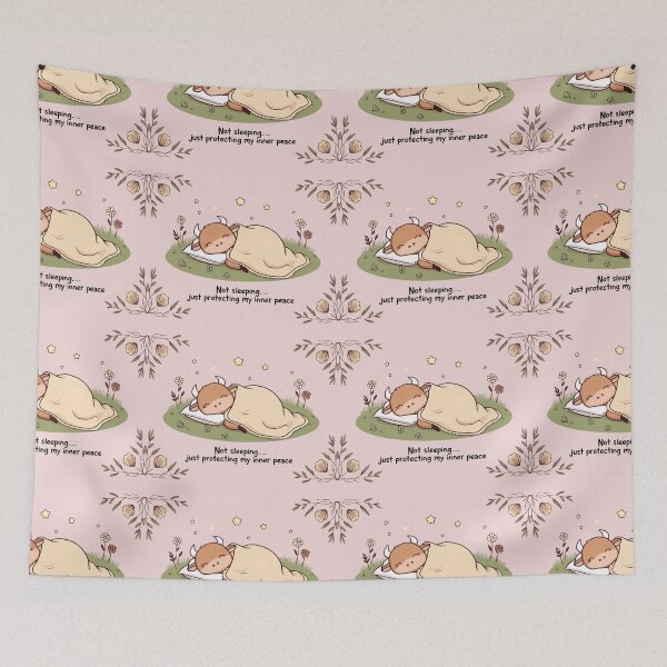 Item preview, Taurus at Peace – Cute and Funny Design designed and sold by All Creative Designer.