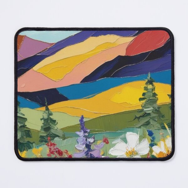 Item preview, ajestic Abstract Peaks – Lupines and Hiking designed and sold by Forest Aura Vibes.