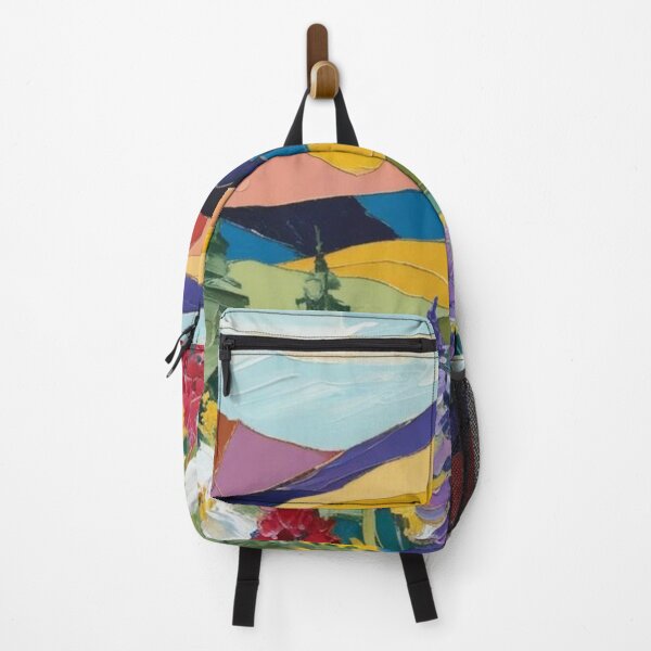 Item preview, ajestic Abstract Peaks – Lupines and Hiking designed and sold by Forest Aura Vibes.