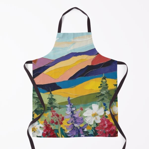 Item preview, ajestic Abstract Peaks – Lupines and Hiking designed and sold by Forest Aura Vibes.