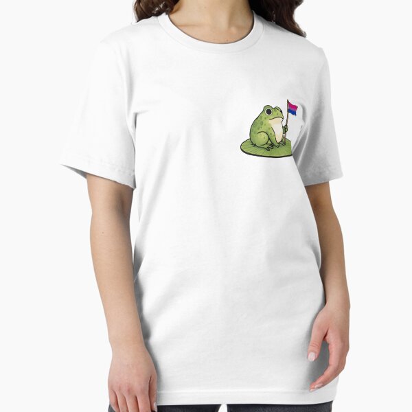 Item preview, Frog Holding Bisexual Pride Flag | Bold Bi Frog Pride Design designed and sold by shitpostee.