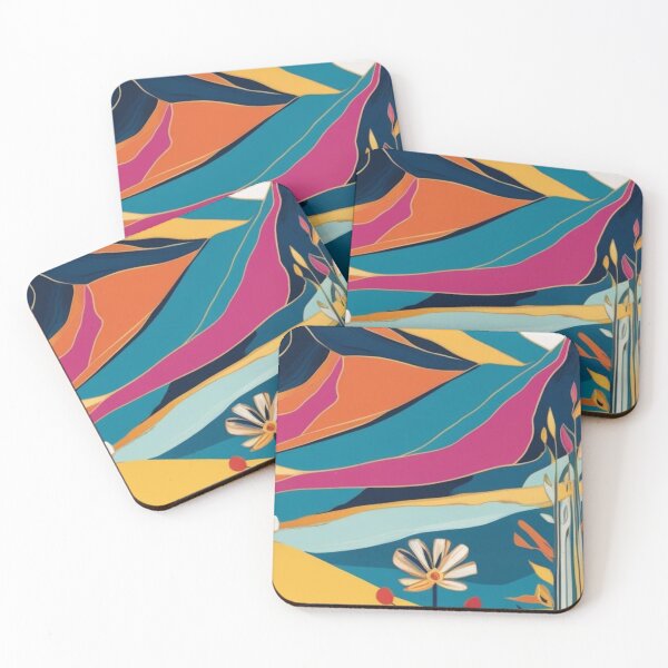 Item preview, Majestic Abstract Peaks – Let's Hike designed and sold by Forest Aura Vibes.