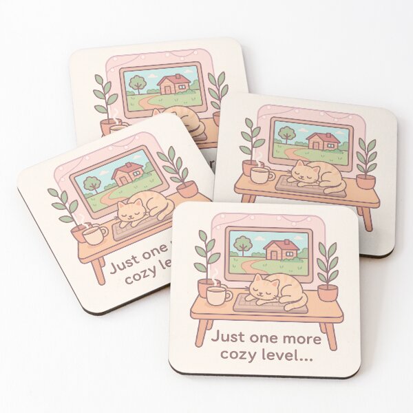Item preview, Cozy Gamer Aesthetic Sticker – Cute Cat, Gaming Desk, Pastel Vibes designed and sold by Coolector.