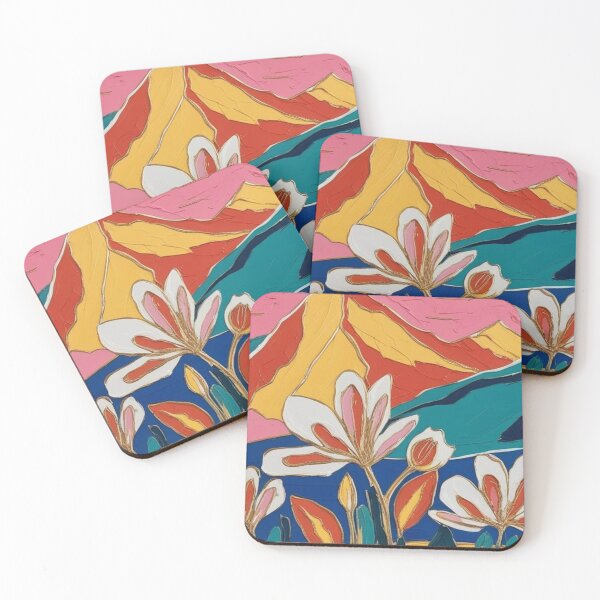 Item preview,  Majestic Abstract Peaks – A Timeless Fresco designed and sold by Forest Aura Vibes.