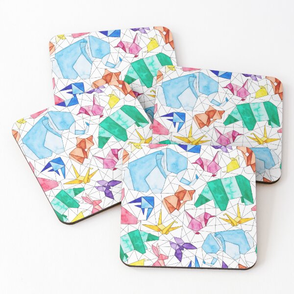 Item preview, Origami Animals Watercolour designed and sold by jenuinedesigns.