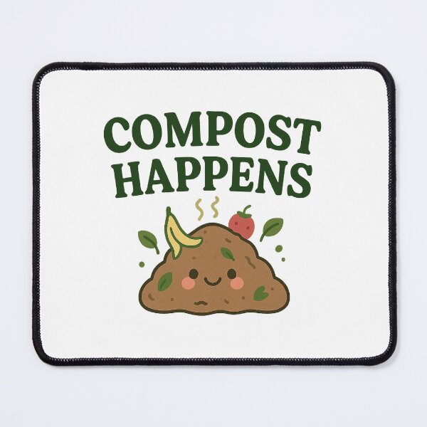 Item preview, Compost Happens – Funny Cute Eco Gardening  designed and sold by The Junto Shop.