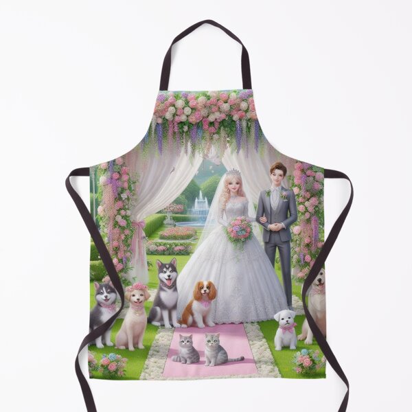 Item preview, Enchanted Wedding Celebration with Bride, Groom, and Furry Friends designed and sold by choder61.