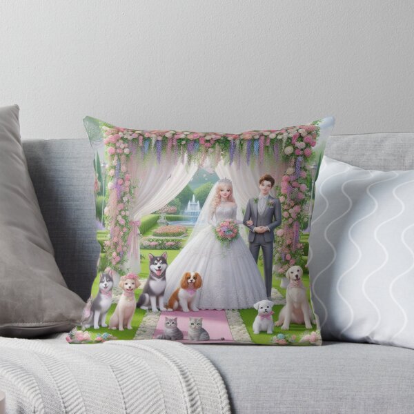 Item preview, Enchanted Wedding Celebration with Bride, Groom, and Furry Friends designed and sold by choder61.