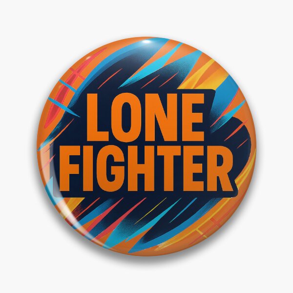 Item preview, Lone Fighter Neon Orange Streetwear Graphic Design – Retro Urban Typography with Transparent Background designed and sold by niksy.