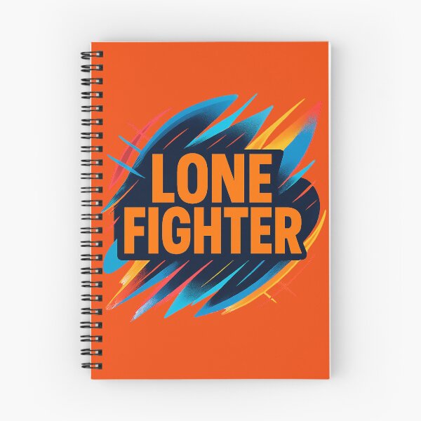 Item preview, Lone Fighter Neon Orange Streetwear Graphic Design – Retro Urban Typography with Transparent Background designed and sold by niksy.