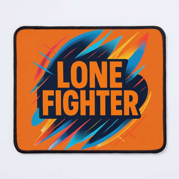 Item preview, Lone Fighter Neon Orange Streetwear Graphic Design – Retro Urban Typography with Transparent Background designed and sold by niksy.