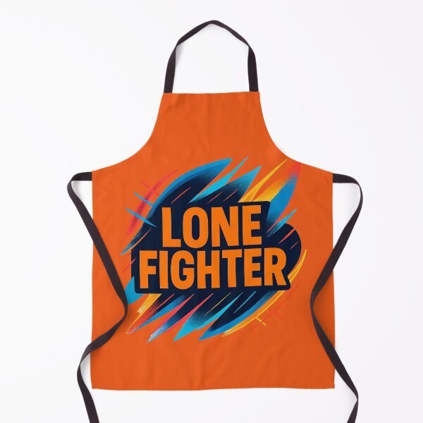 Item preview, Lone Fighter Neon Orange Streetwear Graphic Design – Retro Urban Typography with Transparent Background designed and sold by niksy.