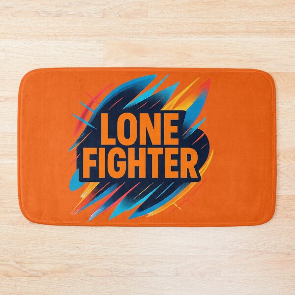 Item preview, Lone Fighter Neon Orange Streetwear Graphic Design – Retro Urban Typography with Transparent Background designed and sold by niksy.