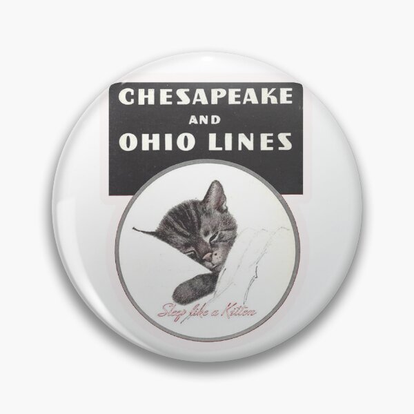 Item preview, Vintage Chesapeake and Ohio Lines - Sleep Like A Kitten designed and sold by QuayTradingCo.