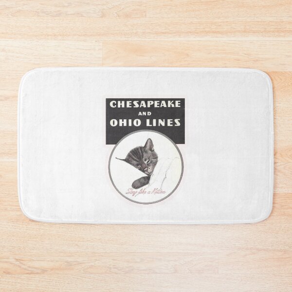 Item preview, Vintage Chesapeake and Ohio Lines - Sleep Like A Kitten designed and sold by QuayTradingCo.