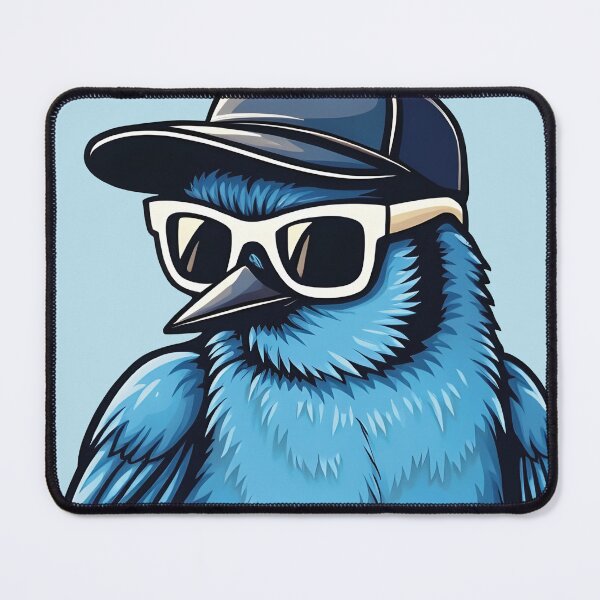 Item preview, Cool Blue Jay Bird Wearing Sunglasses & Cap | "I Saw That!" Funny Animal Streetwear Graphic Tee Design designed and sold by WAUZ.