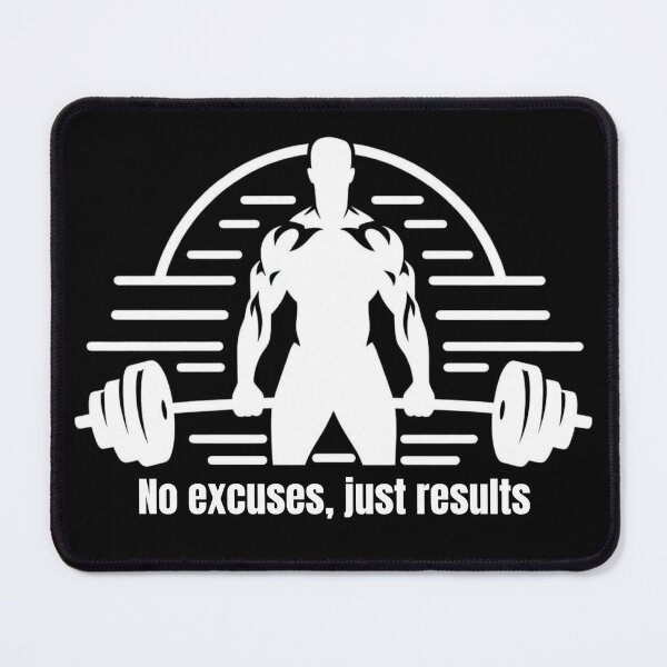 Item preview, No Excuses Just Results - Motivational Gym Fitness Design designed and sold by ZENTIO.