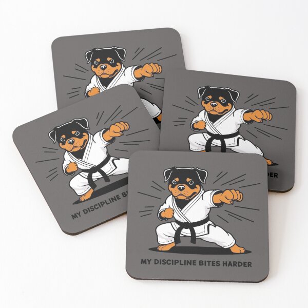 Item preview, Rottweiler Karateka – Discipline Also Bites designed and sold by All Creative Designer.