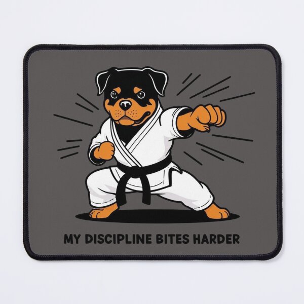 Item preview, Rottweiler Karateka – Discipline Also Bites designed and sold by All Creative Designer.