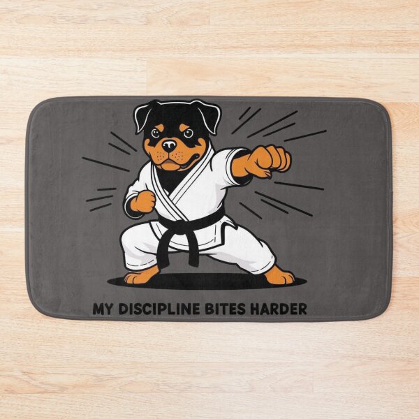 Item preview, Rottweiler Karateka – Discipline Also Bites designed and sold by All Creative Designer.